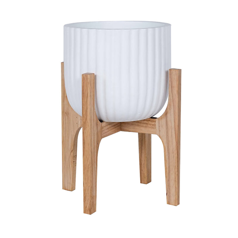 Monroe Planter with Stand - White