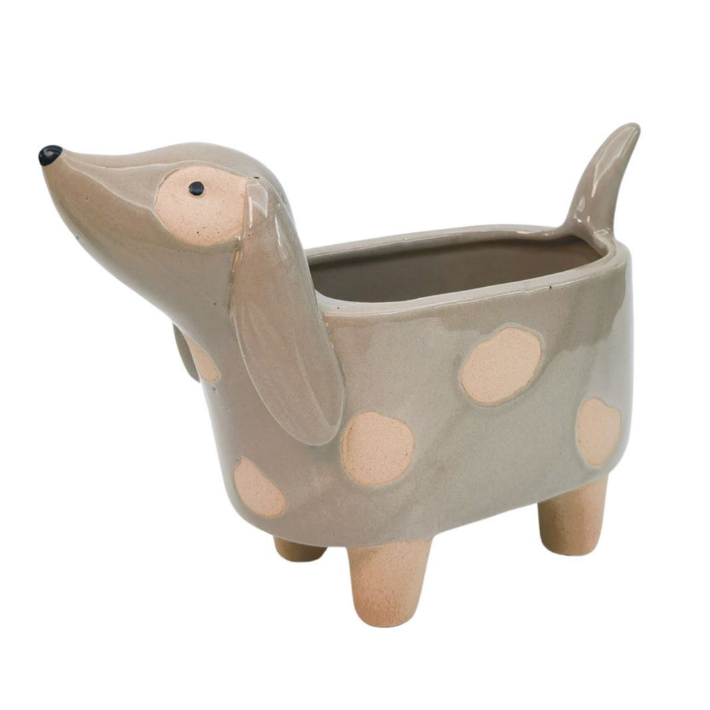 Dog Planter - Bisque