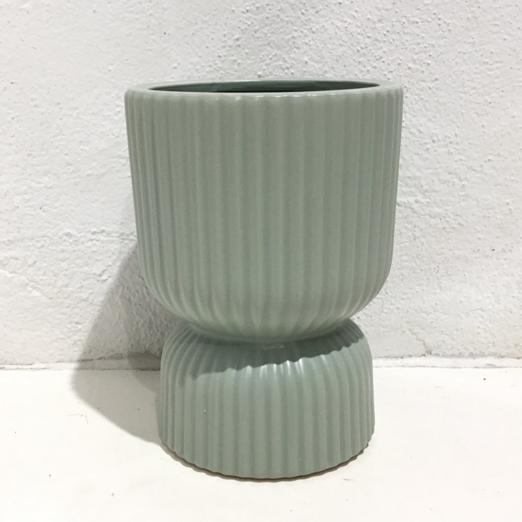 Cyprus egg cup vase - sage