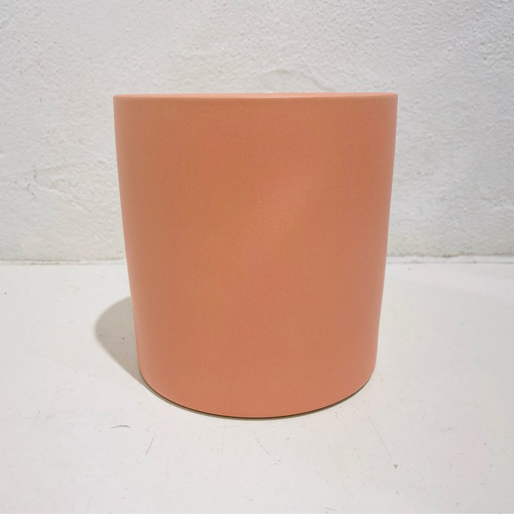 Cylinder Pot - Satin matte coral