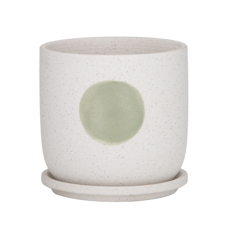 Rocio Pot - green/white