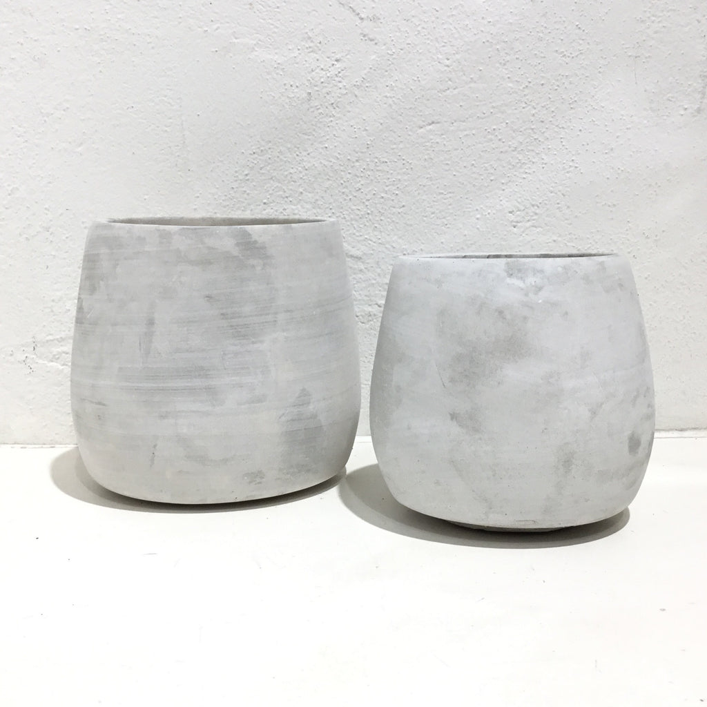 Cement egg pot