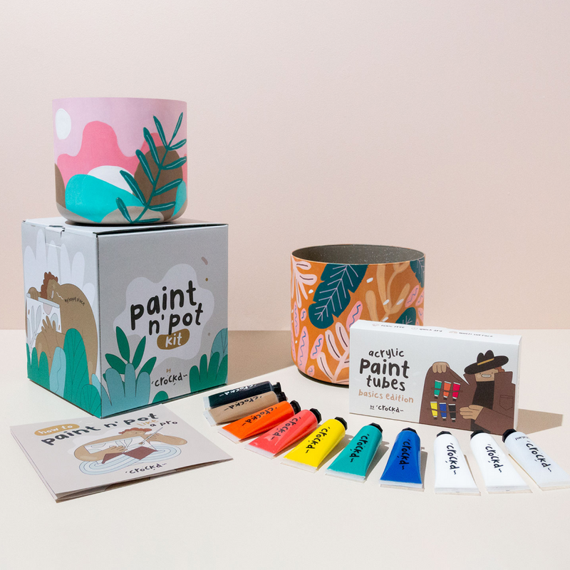 Crockd - DIY Paint n’ Pot Kit - Plant Pattern Edition