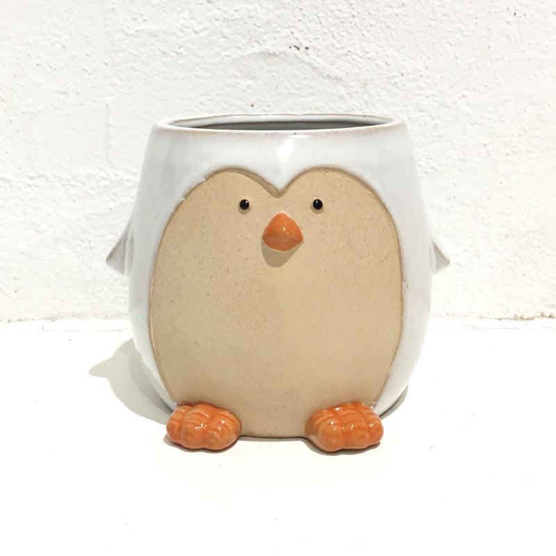 Penguin Planter White 12cm