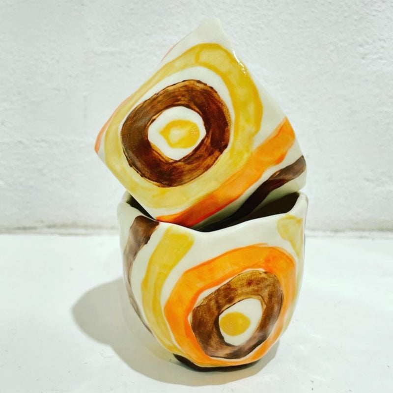 Indelible Designs - Handmade Ceramic Cup - Amber Tumbler