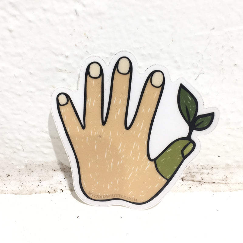 Wit & whistle - Sticker - green thumb