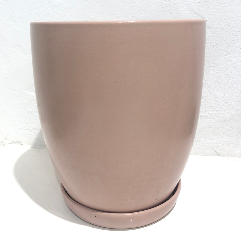Tapered Pot with saucer - BLUSH