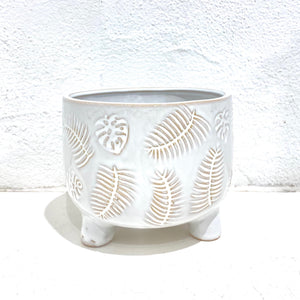 Leaflet ceramic pot