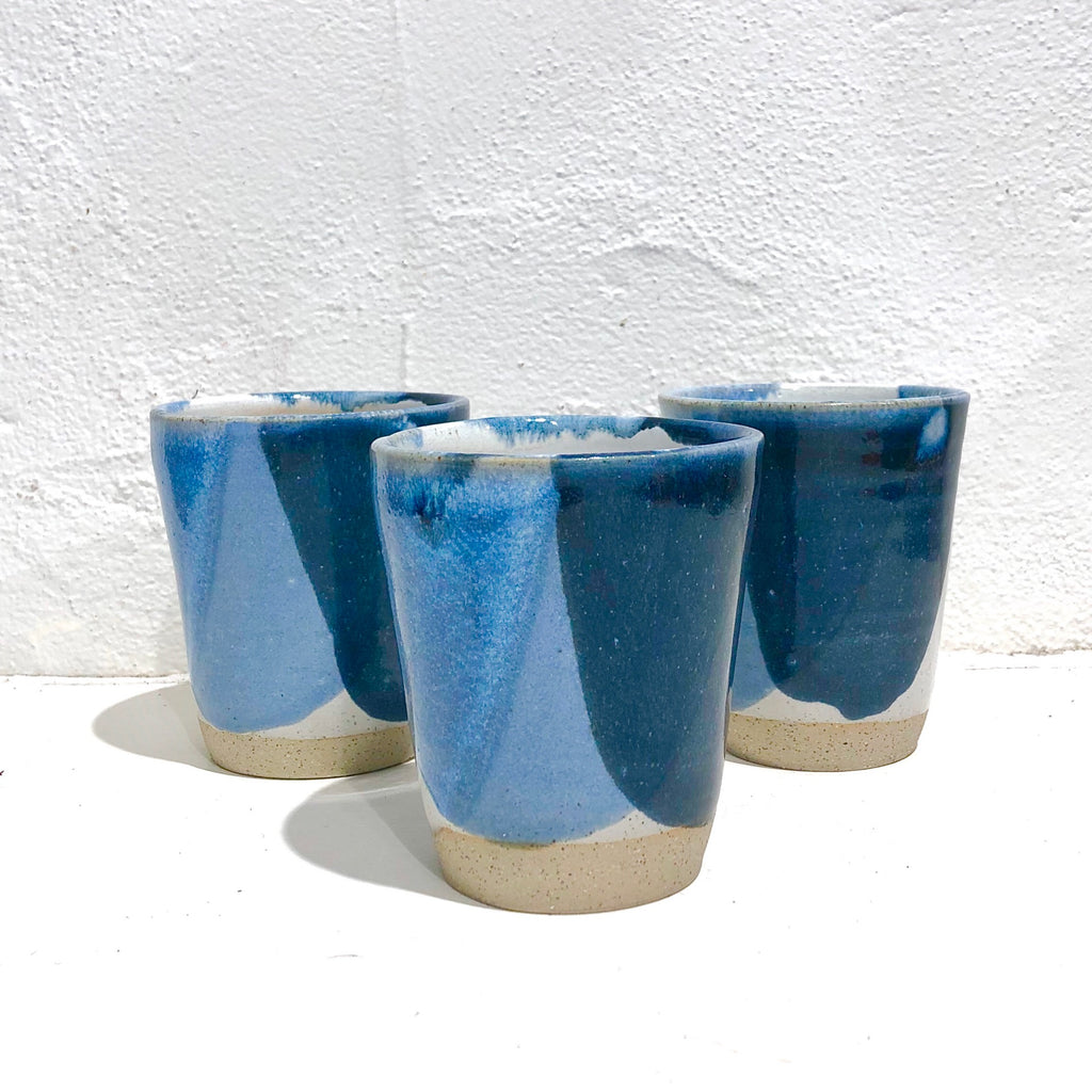 Daisy Cooper Handmade Ceramics - Tumbler / Cups #D - Blue Skies