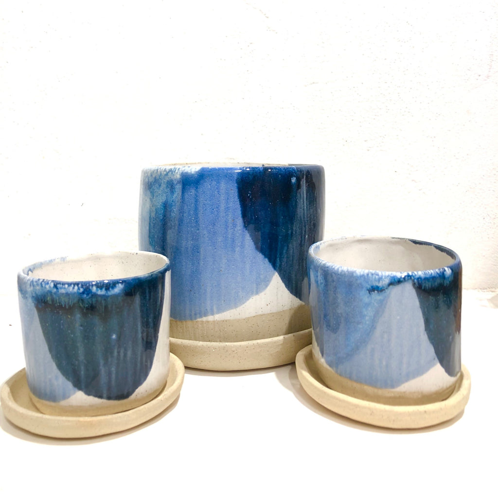 Daisy Cooper Handmade Ceramics - Planters #D - Blue Skies